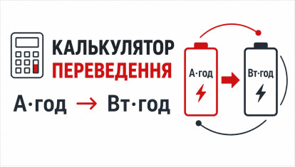 Калькулятор переведення А·год у Вт·год