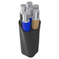 Кабель алюминиевый АВВГ 5х25 мм² нгд черный круглый