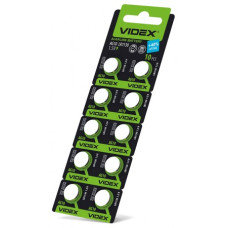 Батарейка часовая алкалиновая (щелочнная) VIDEX AG10 LR1130 (10шт)  AG10/10B/1.5V