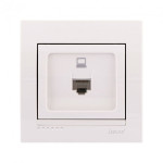 Розетка компьютерная одинарная LEZARD Deriy белая 702-0202-139