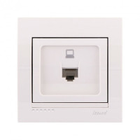 Розетка компьютерная одинарная LEZARD Deriy белая 702-0202-139