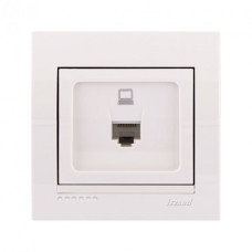 Розетка компьютерная одинарная LEZARD Deriy белая 702-0202-139