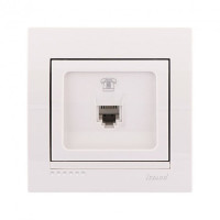 Розетка телефонная одинарная LEZARD Deriy белая 702-0202-137