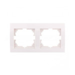 Рамка двойная горизонтальная без вставки LEZARD Deriy белая 702-0200-147