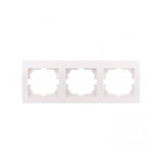 Рамка тройная горизонтальная без вставки LEZARD Deriy белая 702-0200-148