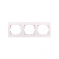 Рамка тройная горизонтальная без вставки LEZARD Deriy белая 702-0200-148