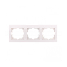 Рамка тройная горизонтальная без вставки LEZARD Deriy белая 702-0200-148