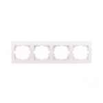 Рамка четверная горизонтальная без вставки LEZARD Deriy белая 702-0200-149