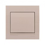 Выключатель одноклавишный LEZARD Deriy крем 702-0303-100