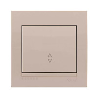 Выключатель одноклавишный проходной LEZARD Deriy крем 702-0303-105
