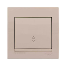 Выключатель одноклавишный проходной LEZARD Deriy крем 702-0303-105