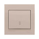 Выключатель одноклавишный проходной LEZARD Deriy крем 702-0303-105