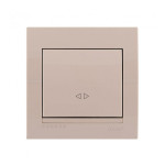 Выключатель одноклавишный промежуточный LEZARD Deriy крем 702-0303-107 