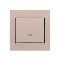 Выключатель одноклавишный промежуточный LEZARD Deriy крем 702-0303-107 