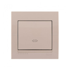 Выключатель одноклавишный промежуточный LEZARD Deriy крем 702-0303-107 