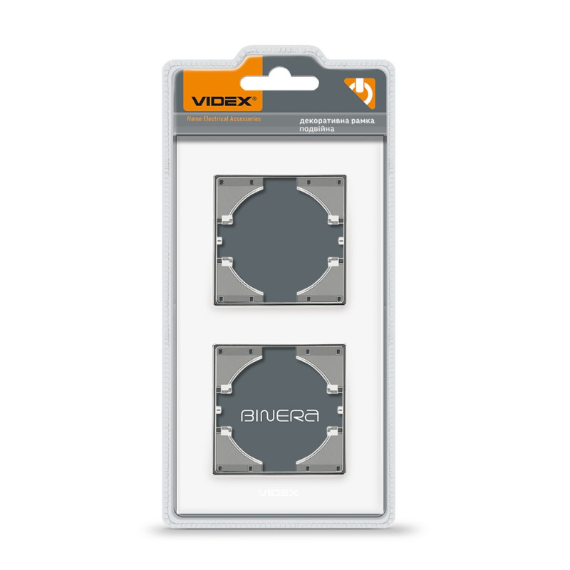 Рамка двойная вертикальная VIDEX Binera белое стекло (VF-BNFRG2V-W)