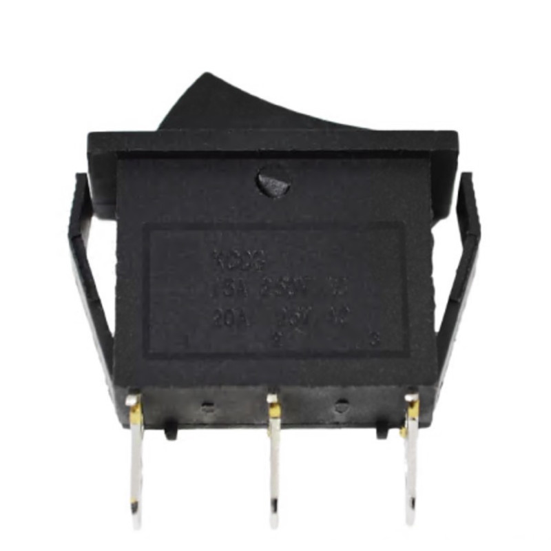 Переключатель LEMANSO LSW19 узкий чёрный 3 проложения без фиксации/KCD3-123-4