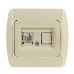 Розетка одинарная телефонная RJ-11 EL-BI Zirve крем (501-000300-221)