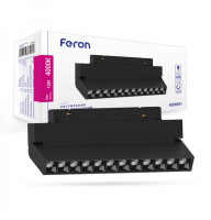Магнітний трековий світильник Feron MGN301 12W чорний 41936