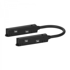 Угловой коннектор питания для низковольтного шинопровода Feron LD3002 черный гибкий 41971