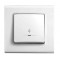 Выключатель одноклавишный проходной с подсветкой VIKO Linnera белый 90400063
