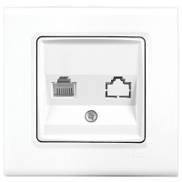 Розетка компьютерная VIKO Linnera белый 90400032