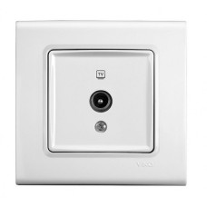 Розетка ТВ проходная VIKO Linnera белая 90400060