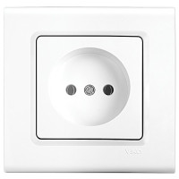Розетка одинарная б/з VIKO Linnera белая 91400007