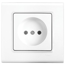 Розетка одинарная б/з VIKO Linnera белая 91400007