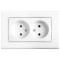Розетка двухмесная б/з VIKO Linnera белая 90400055