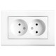 Розетка двомісна б/з VIKO Linnera біла 90400055