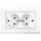 Розетка двухмесная с/з VIKO Linnera белая 91400056