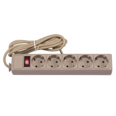 Сетевой фильтр-удлинитель LUXEL 5 розеток 10м серый