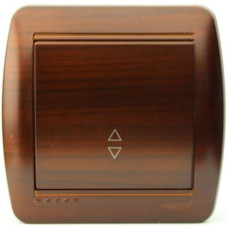 Выключатель накладной одноклавишный проходной LEZARD Demet античный кедр IP20 711-0400-105