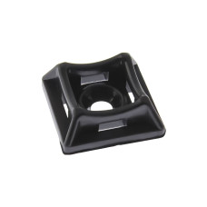 Площадка универсальная для кабельных стяжек черная 22*15*9*5 мм (100шт) APRO