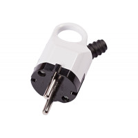 Вилка угловая LUXEL 1010 из заземлениям с кольцом и гофре