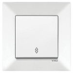 Выключатель одноклавишный проходной VIKO Meridian белый 90970004-WH