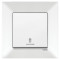 Выключатель одноклавишный проходной с подсветкой VIKO Meridian белый 90970063-WH