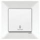 Выключатель одноклавишный проходной с подсветкой VIKO Meridian белый 90970063-WH