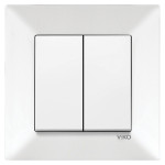 Вимикач двоклавішний VIKO Meridian білий 90970002-WH