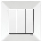 Выключатель трехклавишный VIKO Meridian белый 90970068-WH