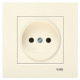 Розетка одинарная б/з VIKO Karre крем 90960107