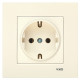 Розетка одинарная с/з VIKO Karre крем 90960108
