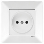 Розетка одинарна б/з VIKO Meridian біла 90970007-WH