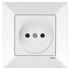 Розетка одинарная б/з VIKO Meridian белая 90970007-WH