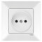 Розетка одинарная б/з VIKO Meridian белая 90970007-WH