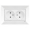 Розетка двухмесная б/з VIKO Meridian белая 90970055-WH