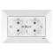 Розетка двухмесная с/з VIKO Meridian белая 90970056-WH