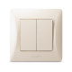 Выключатель двухклавишный VIDEX Binera крем VF-BNSW2-CR