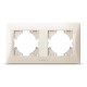 Рамка двойная горизонтальная VIDEX Binera крем (VF-BNFR2H-CR)